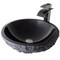 Novatto Absolute Black Granite Vessel Sink and ECLIPSE Faucet Set in Gun Metal NSFC-AN136GM - alternate 1